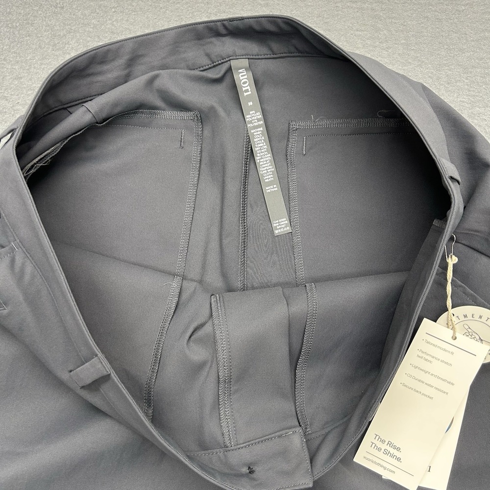 NWT Vuori Cascade Tech Chino Pant Charocoal Gray Men's Size 38 (40x30.5) - Picture 11 of 16